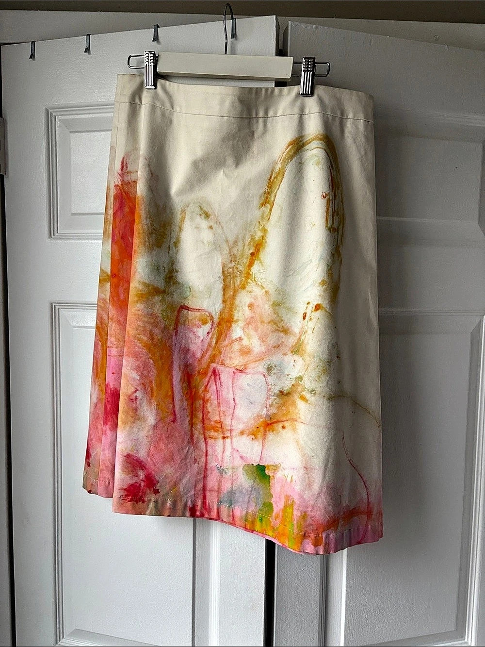 Anthropologie Abstract Painted Skirt Size 8